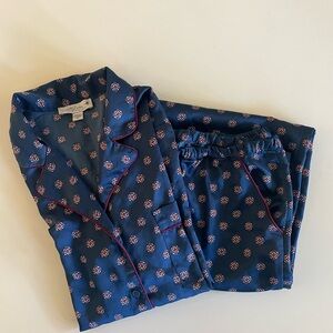 In Bloom by Jonquil Small Blue and burgundy Pajama Set